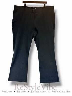 BETABRAND Women’s Size 3X PETITE Pant Ponte Style Bootcut High Rise Fit Pull-On